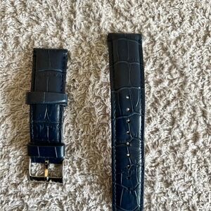 Navy Leather Watch Strap
